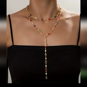 Multicolor Gold Necklace